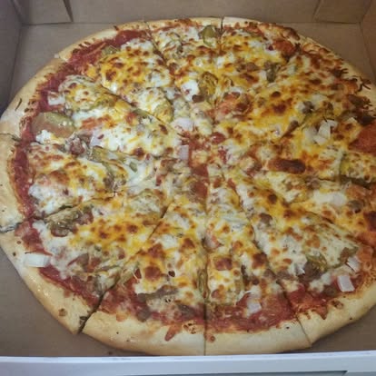 Jalapeño and onion pizza