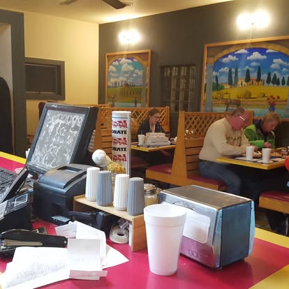 Restaurant interior — diners enjoying meals